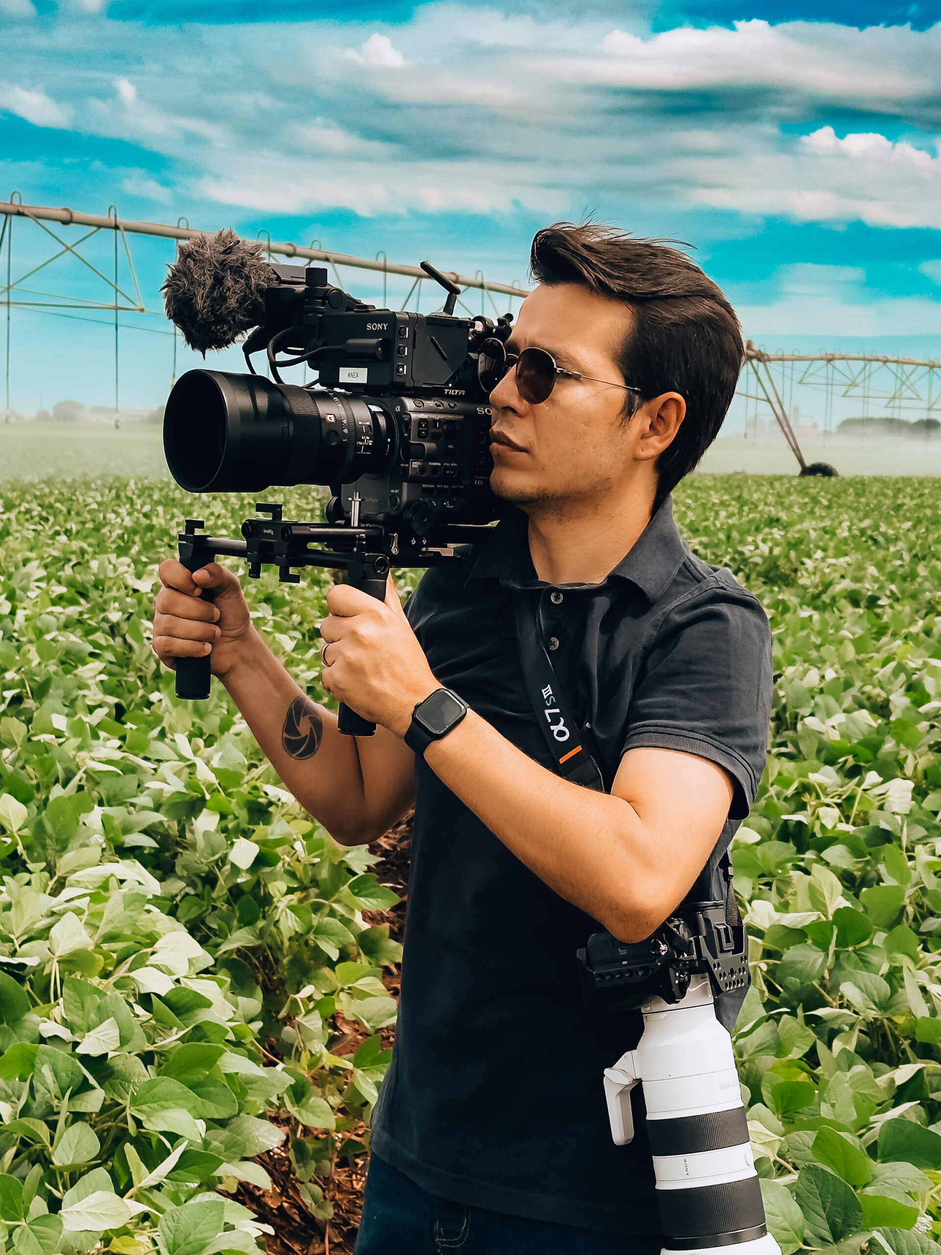 Produção audiovisual da Anex Mídia em campo